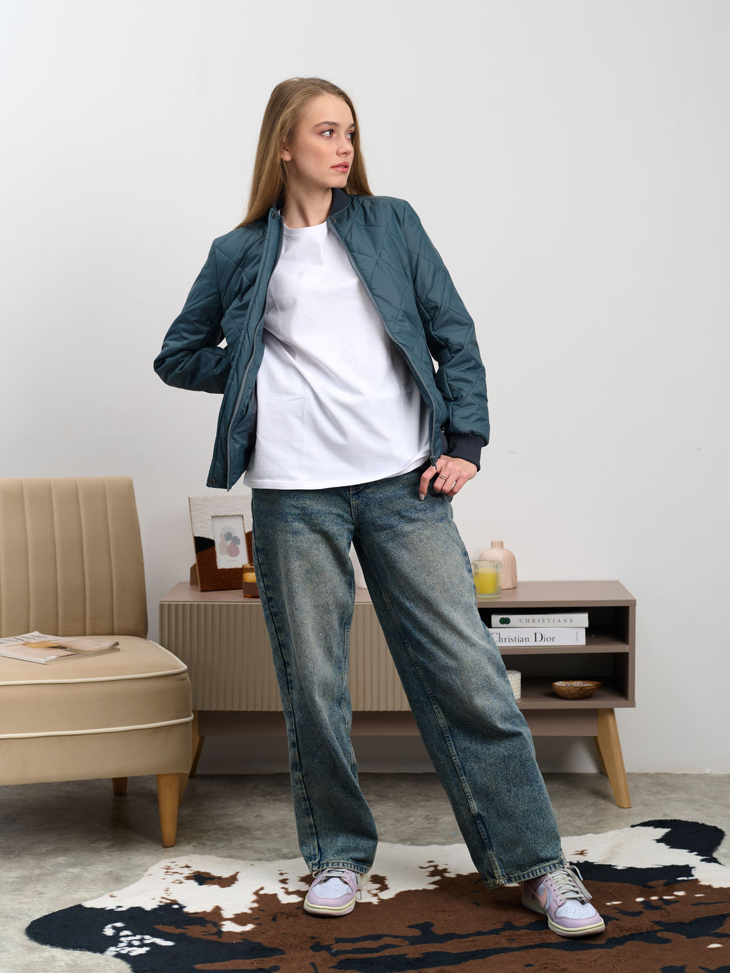 Женский бомбер "ED-06" серый