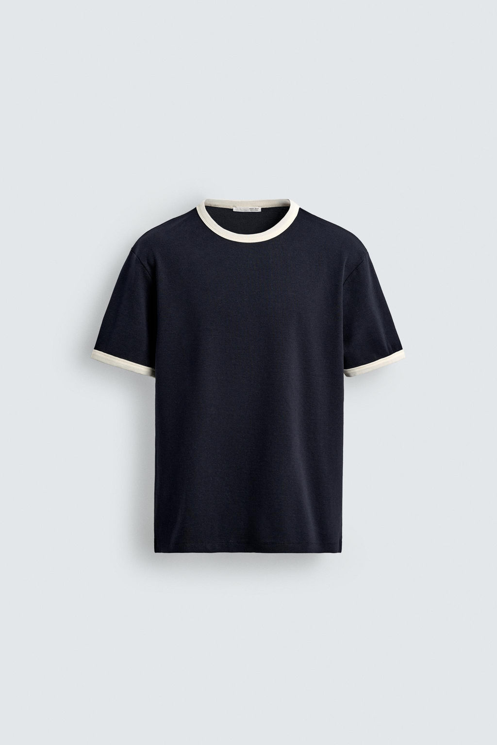 CAMISETA RIB CONTRASTE B?SICA / Marino - Zara фото 6
