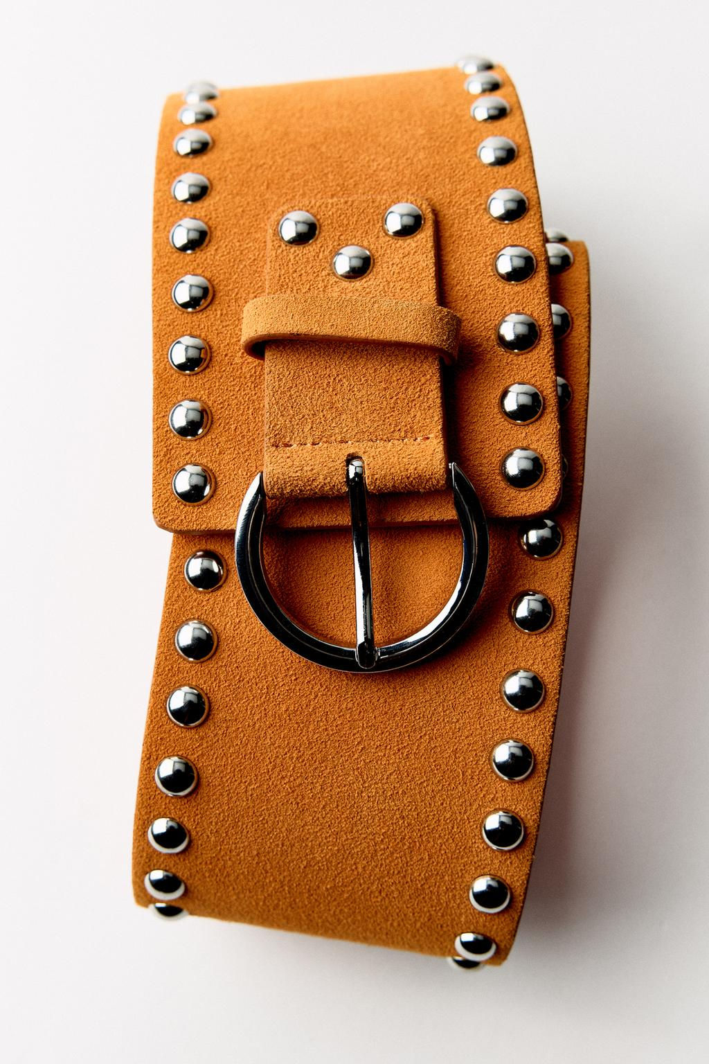 STUDDED LEATHER CORSET BELT - Zara фото 7