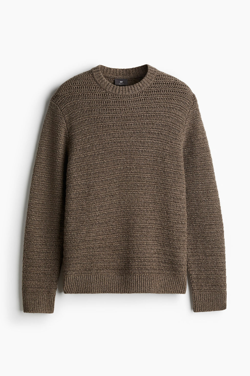 Jersey en pointelle de mezcla de lana Regular Fit - H&m фото 5