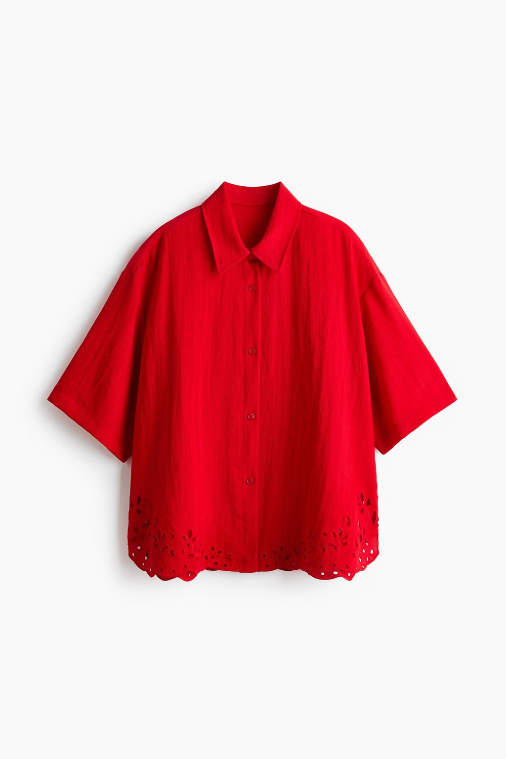 Camisa playera con bordado ingl?s - H&m фото 2