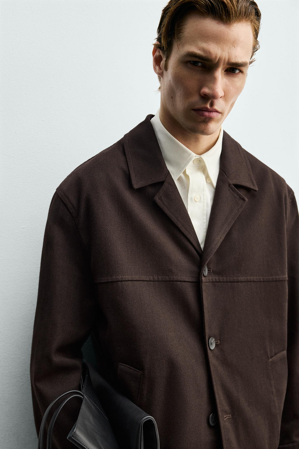 SOBRECAMISA ESTRUCTURA TWILL / Granate