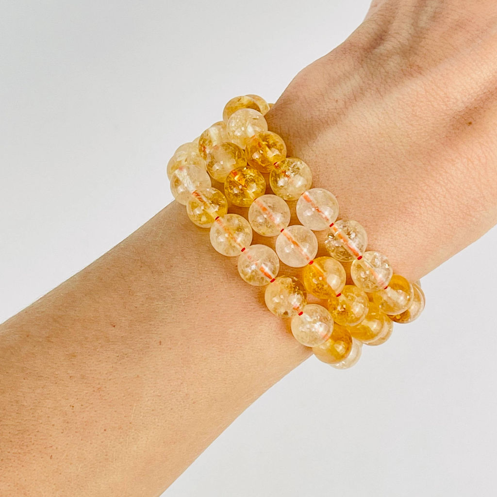 Бусины для украшений из Цитрина (46 бусин) 40 см