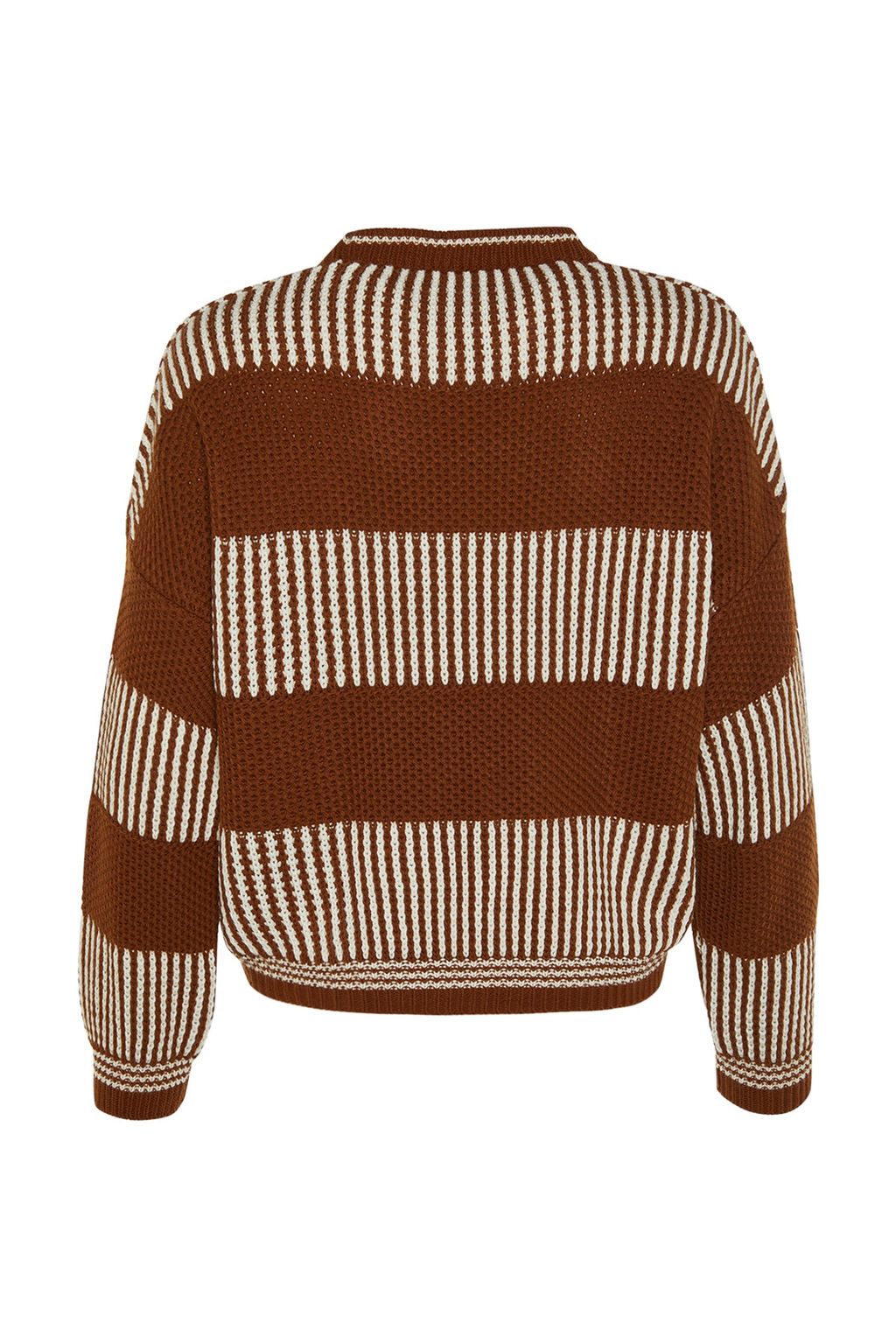 Ac?k Yesil Genis Kal?p Cizgili Triko Kazak TWOAW23KZ00012 - Trendyolmilla фото 23