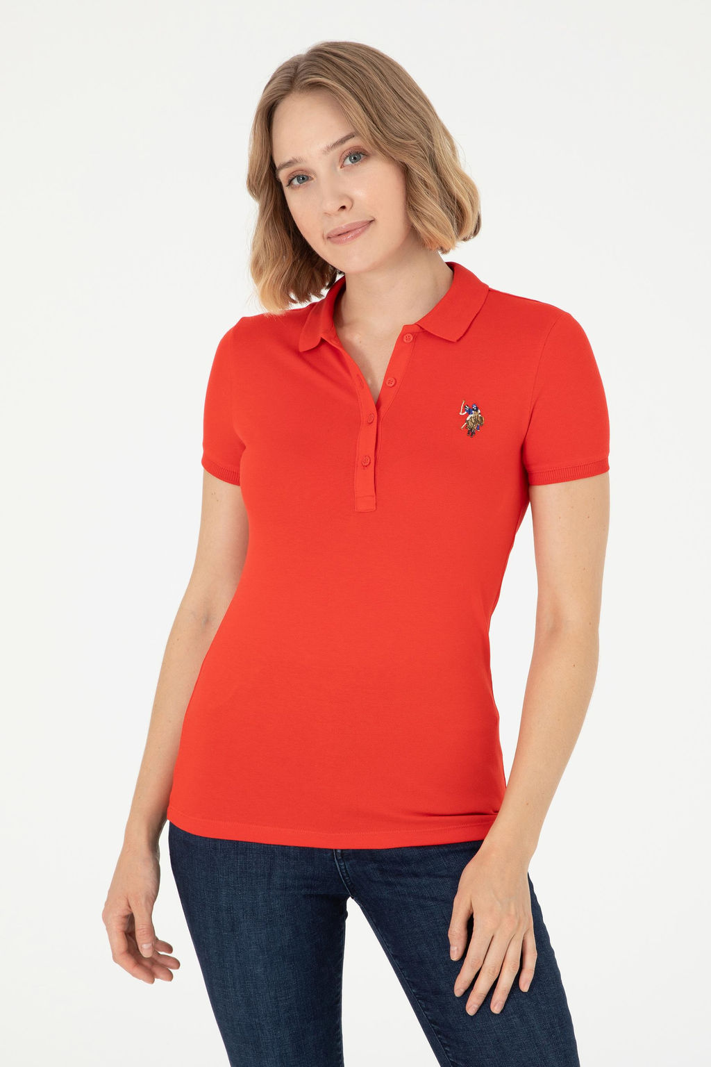 Женская красная футболка Неожиданная скидка в корзине - U.s. polo assn фото 8