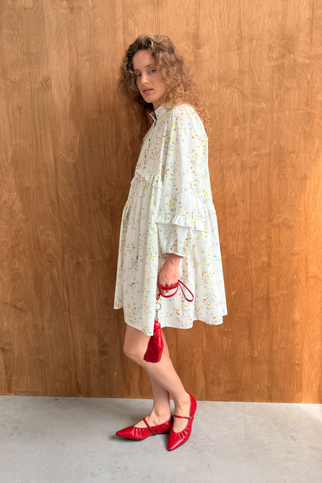 Платье женское ПТИЧКА123/02/Белый, зеленый