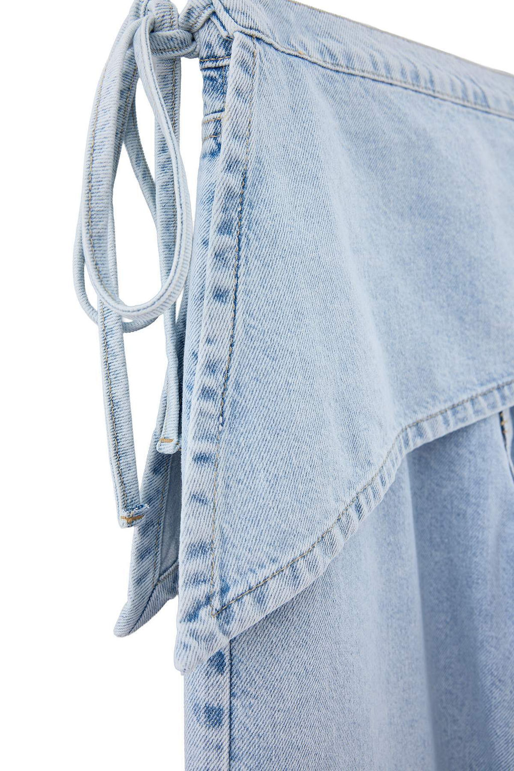 A__k Mavi Bel Detayl_ D___k Bel Wide Leg Jeans TWOAW27JE00160 - Trendyolmilla фото 2