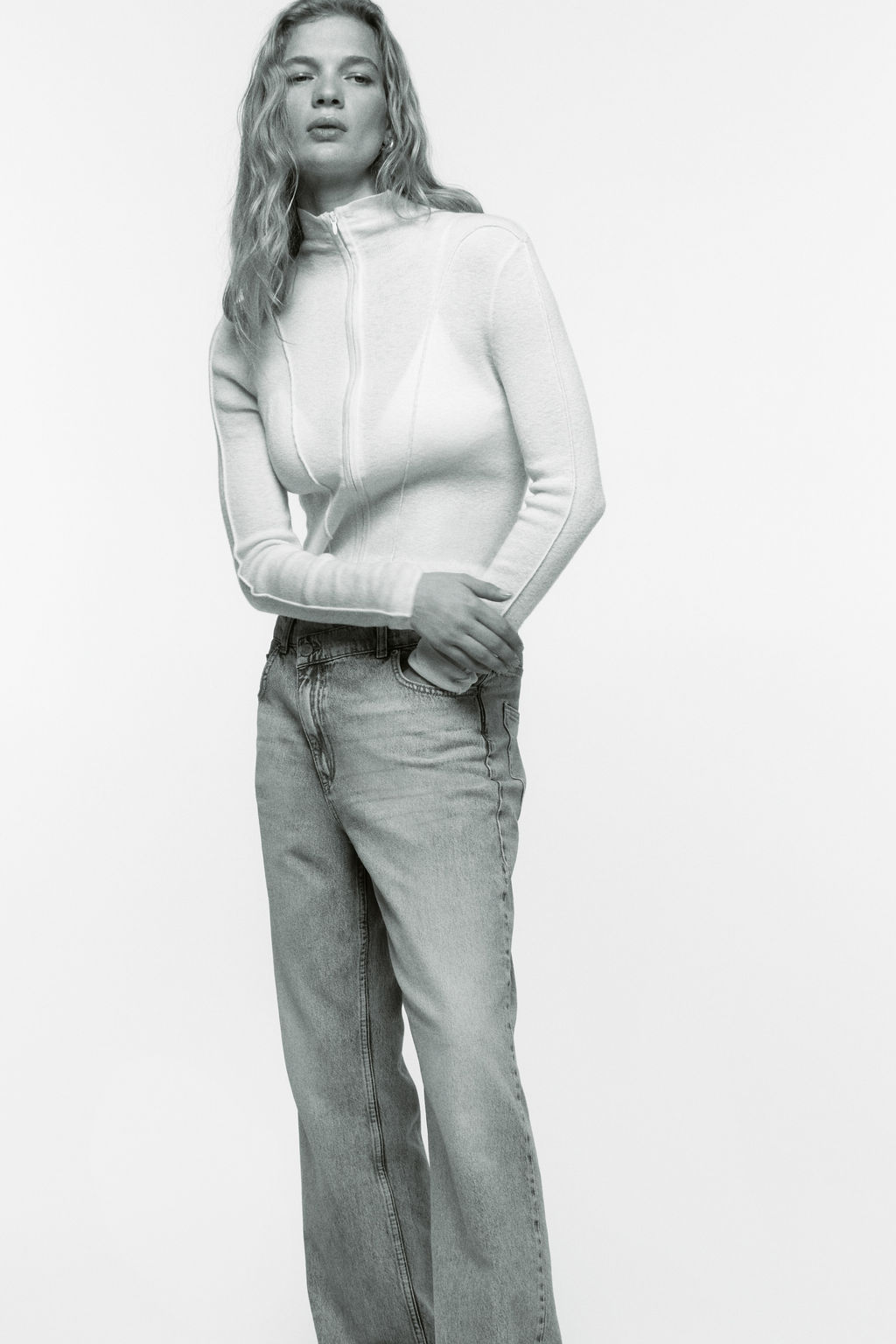 Straight Leg High Waist Jeans - H&m фото 7