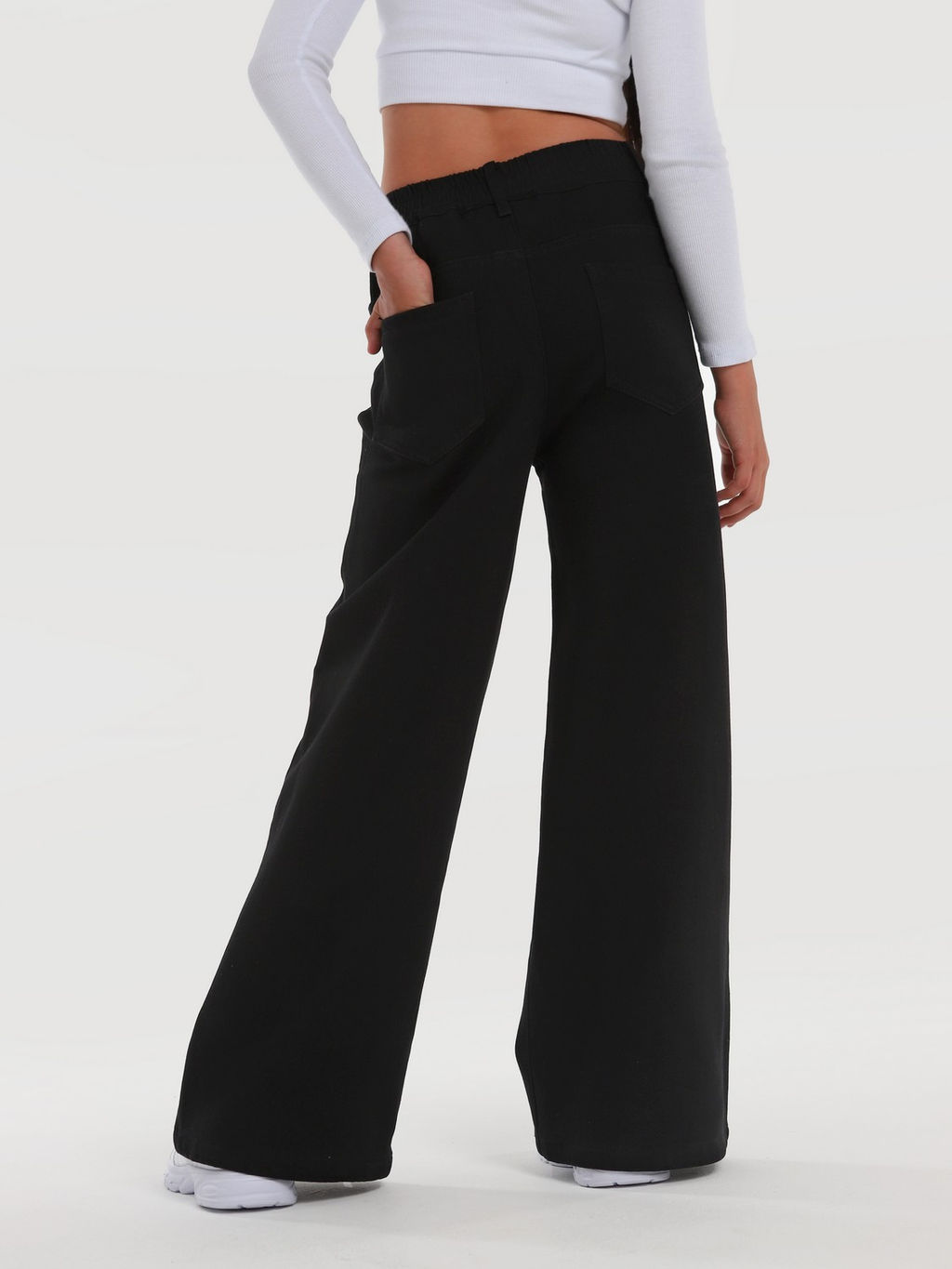 Джинсы-палаццо утеплённые для девочек - Синий мир фото 9