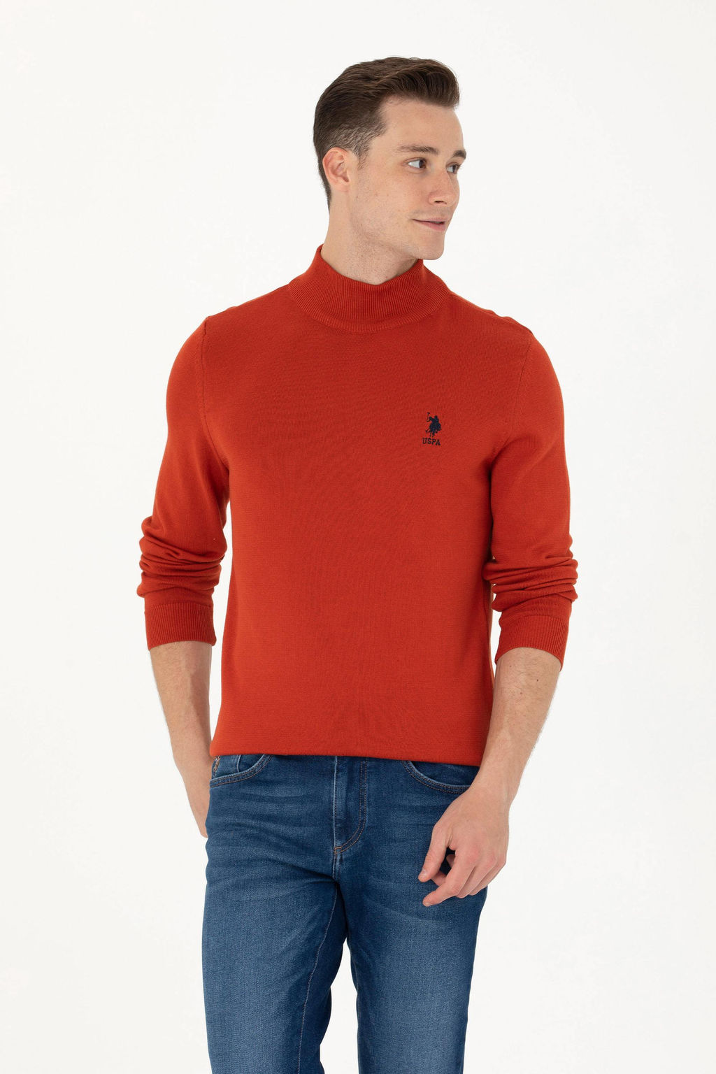U. S. Polo Assn Мужской базовый свитер с плиткой - U.s. polo assn фото 17