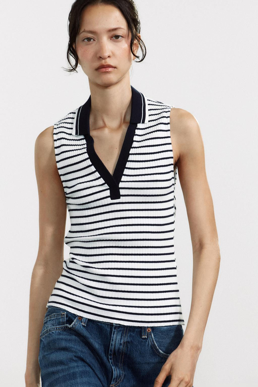 RIBBED POLO SHIRT - Zara фото 11