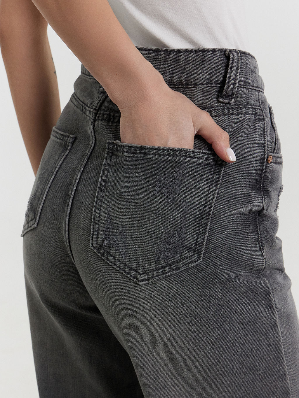 Джинсы женские Mark Formelle из хлопка серые фото 6