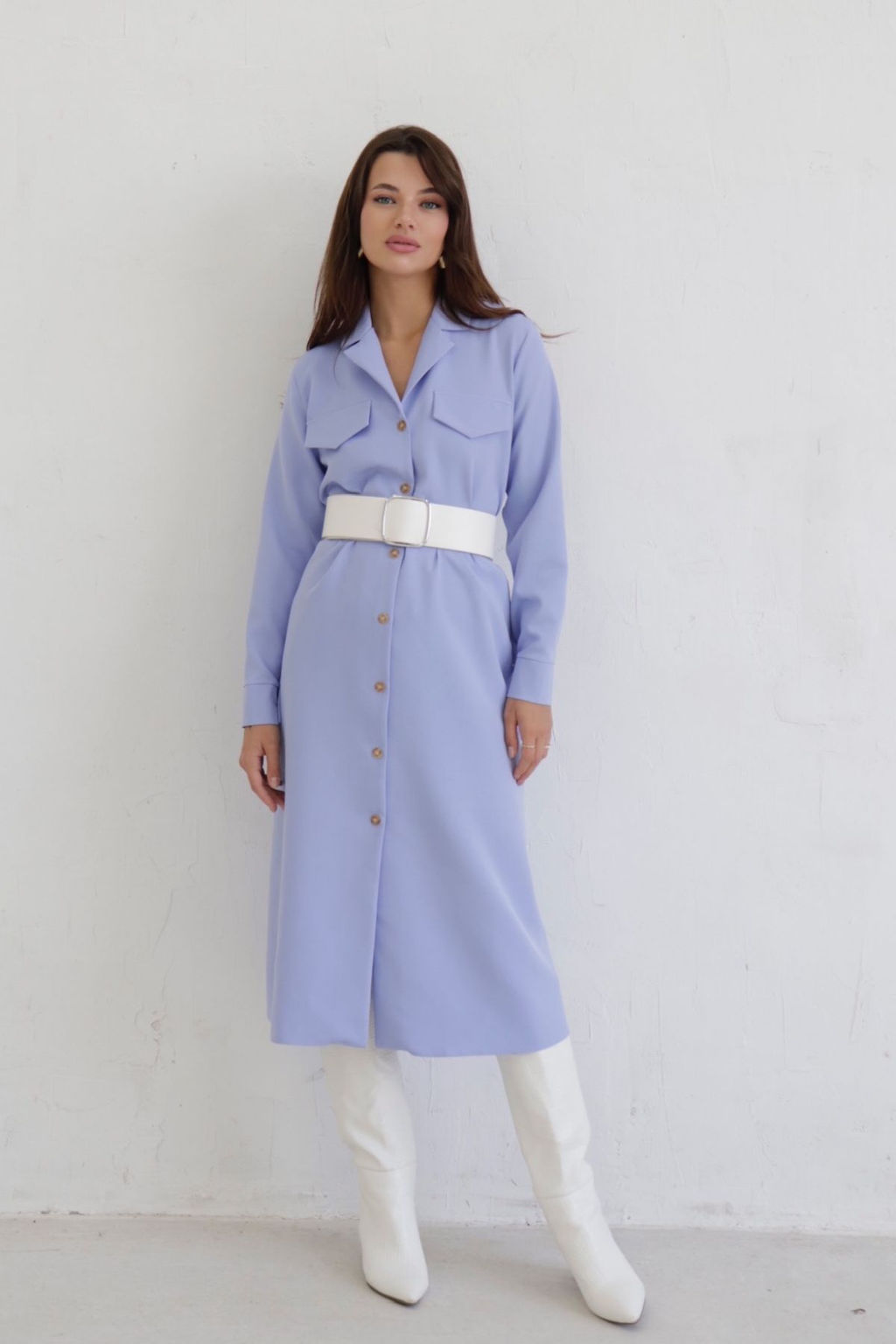 Платье-рубашка с английским воротником - Martichelli фото 81