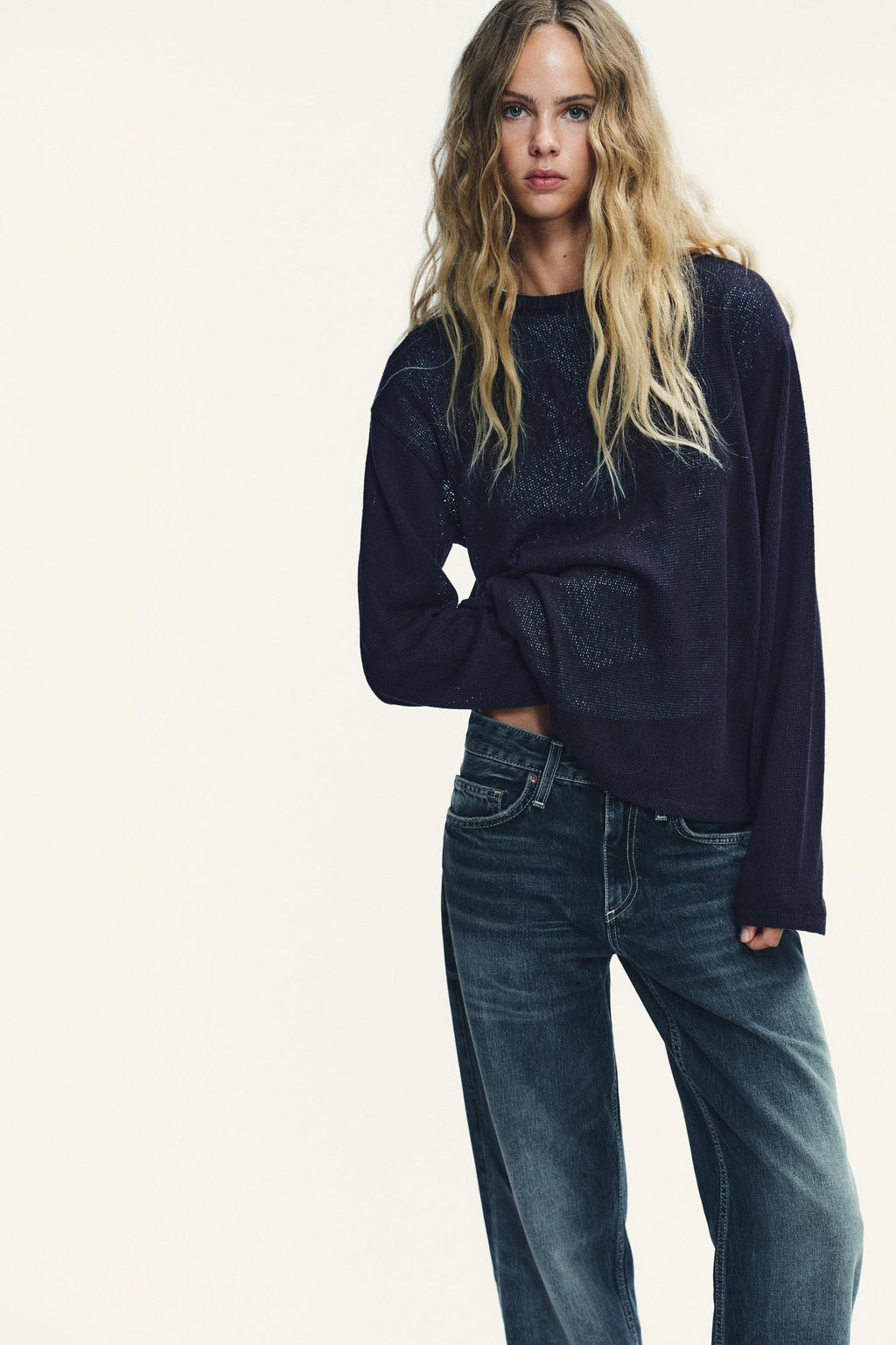 TRF LOW-RISE WIDE-LEG JEANS - Zara фото 15
