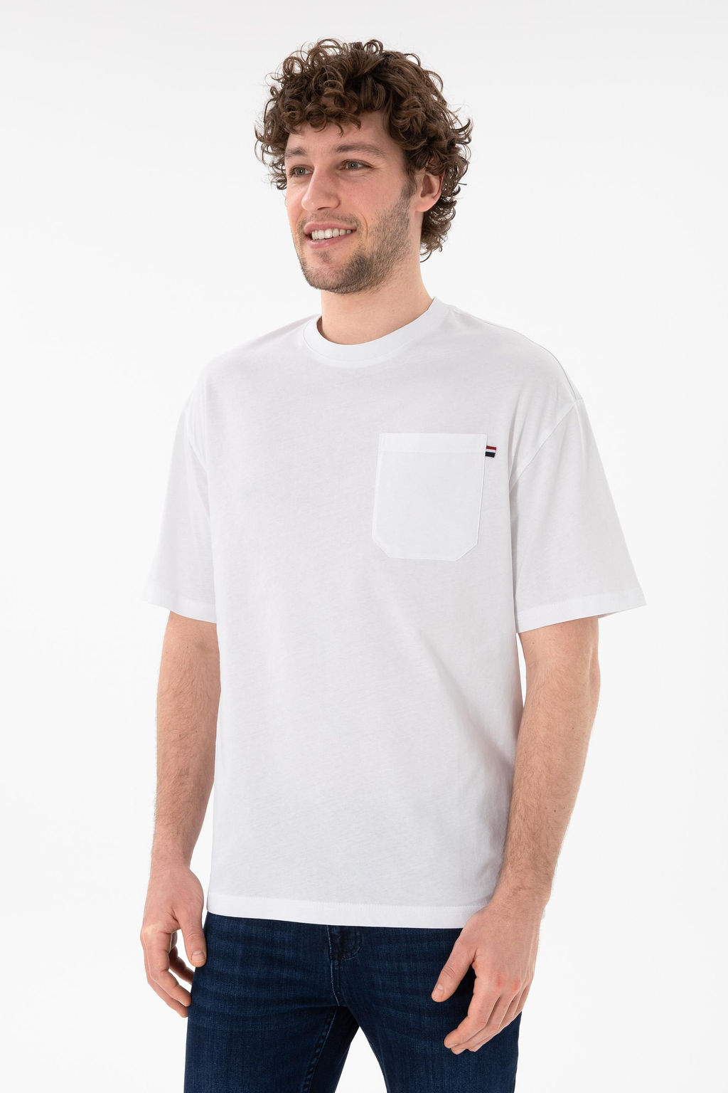 Erkek Comfort Fit Bisiklet Yaka Beyaz Ti__rt Sepette S_rpriz _ndirim - U.s. polo assn фото 2