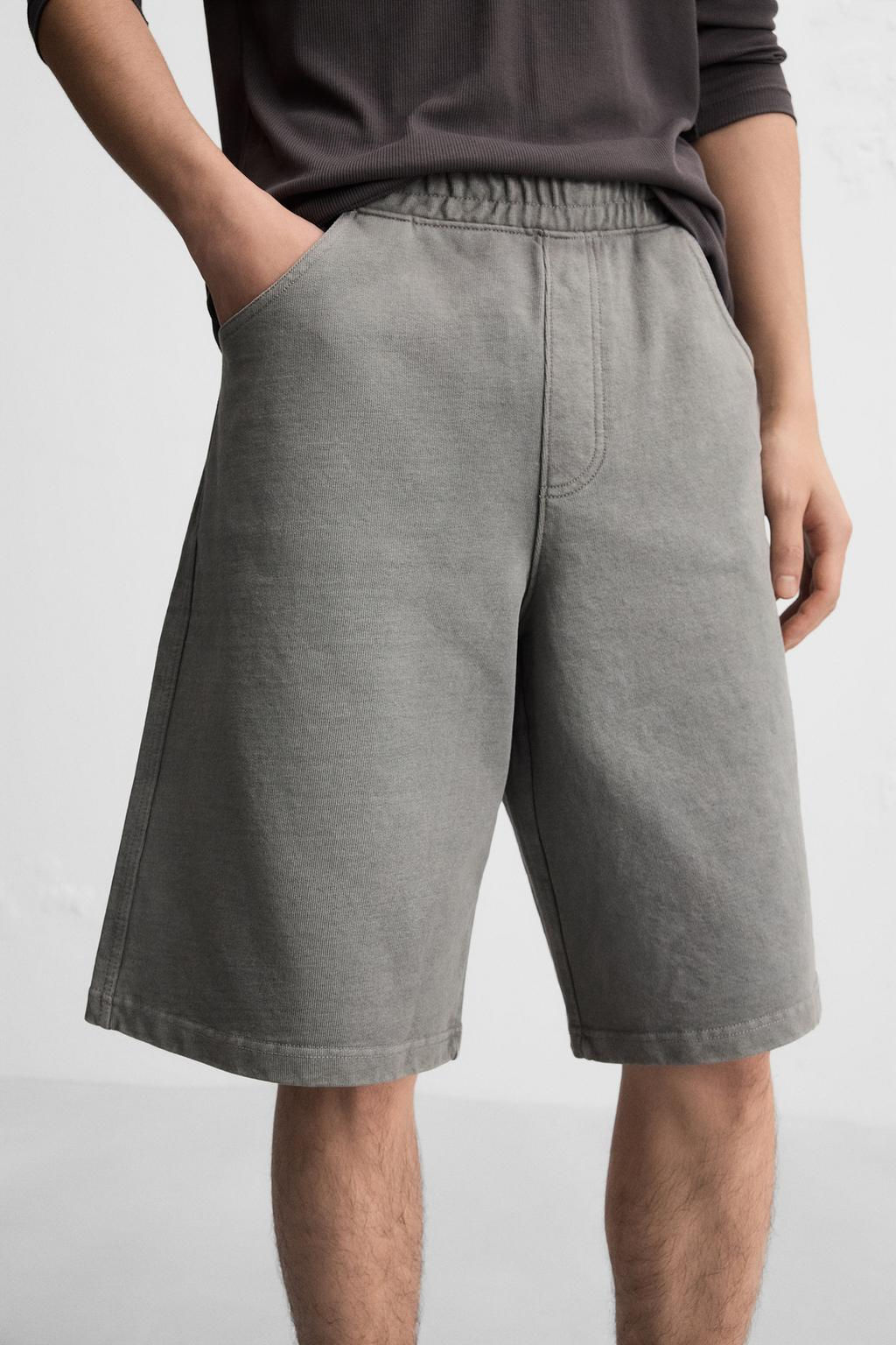 BAGGY FIT JOGGER BERMUDA SHORTS - Zara фото 16