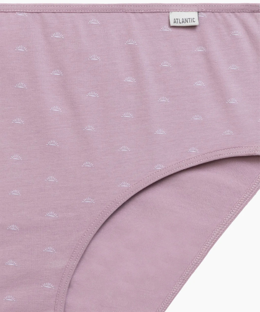 ATLANTIC 3LP-220 Трусы классика Folded Elastic - набор 3 шт. темно-синий + темно-лавандовый + бежевый