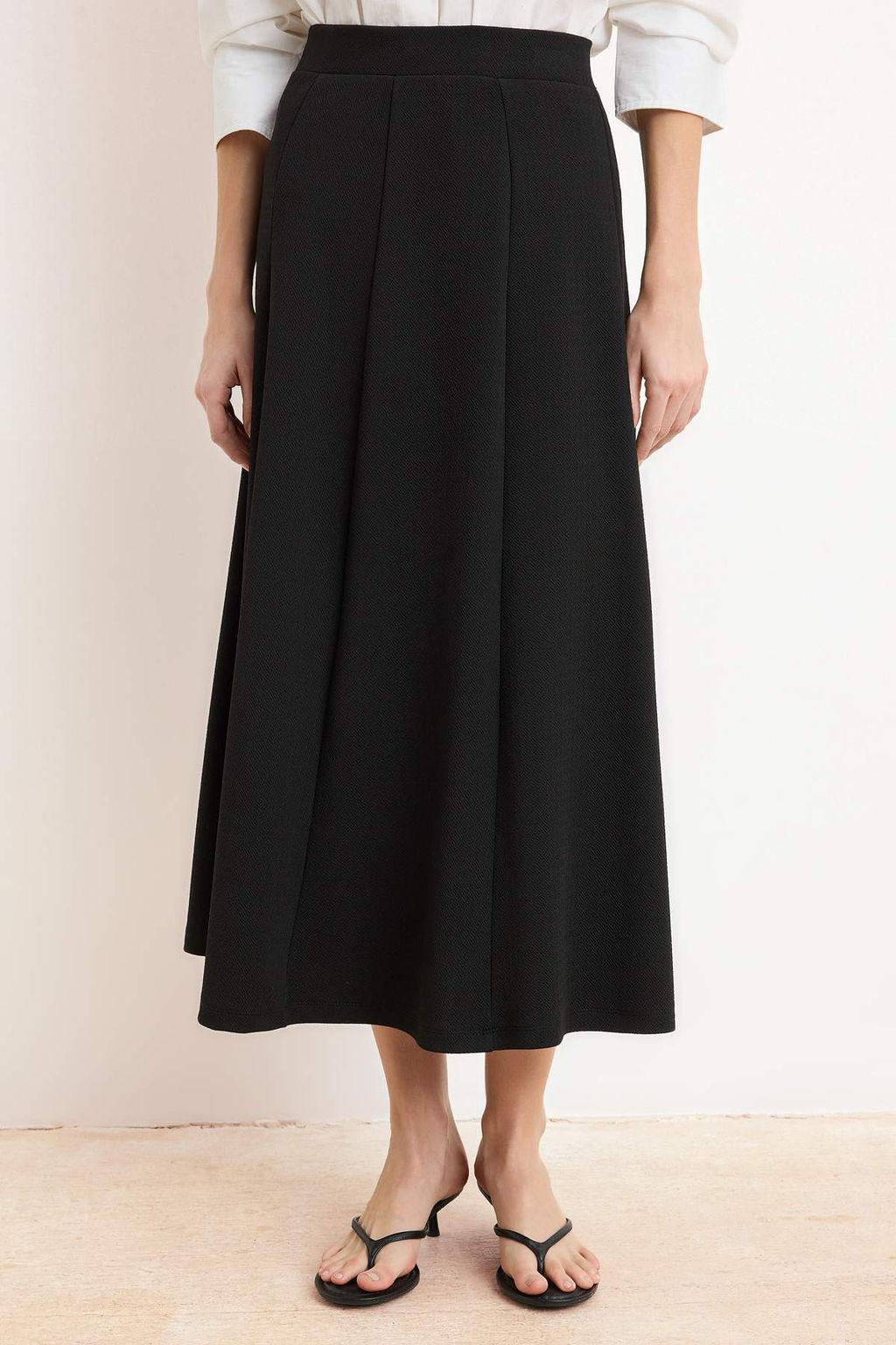 Trendyolmilla Siyah Klos Maxi Esnek Orme Etek TWOSS24ET00156 фото 13