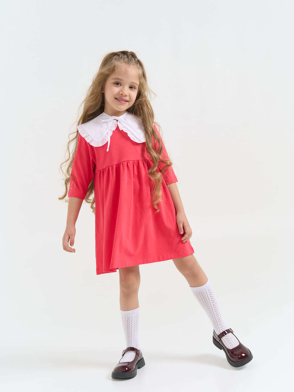 Воротник с рюшей Белый детский - Bungly фото 5