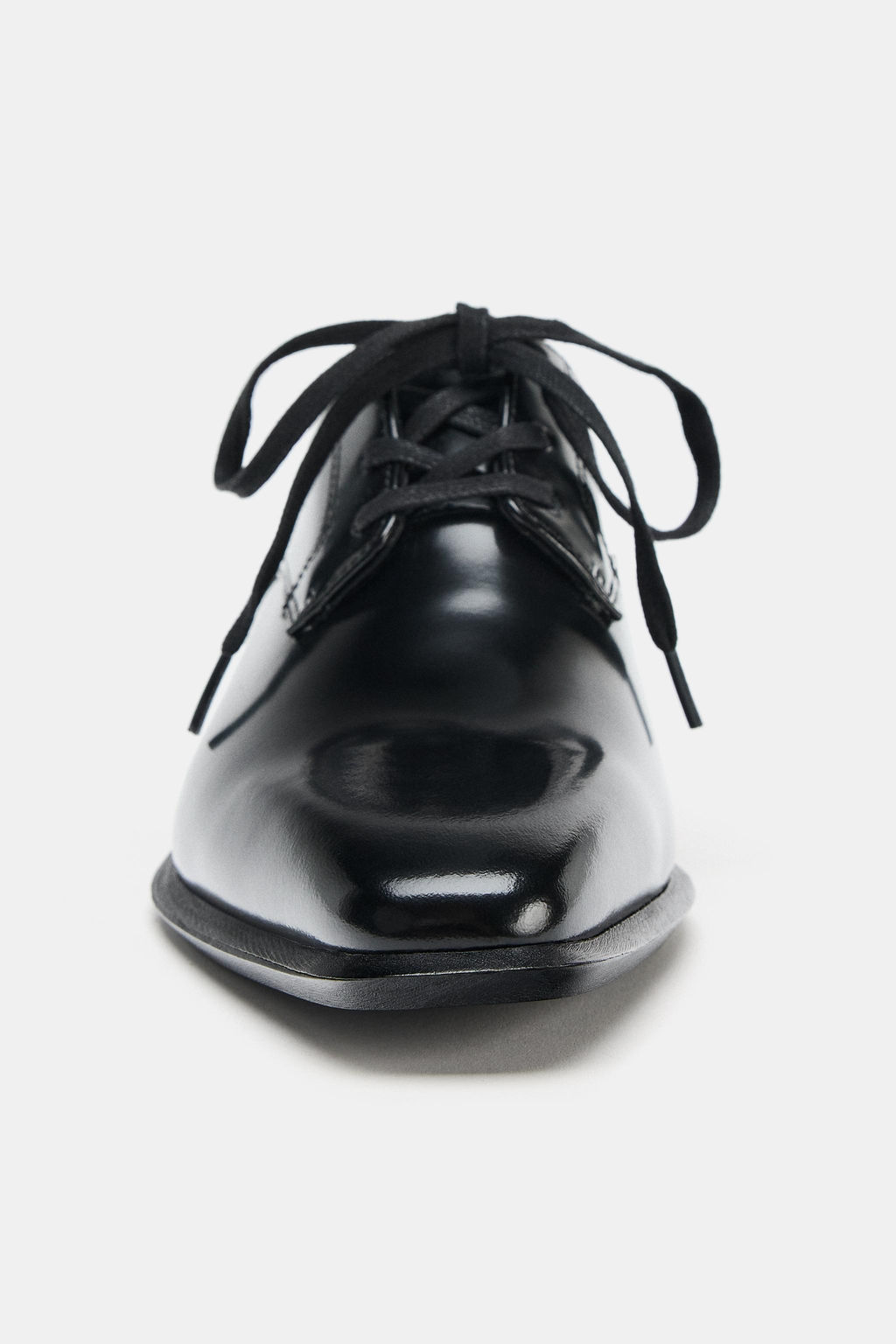 LEATHER LACE-UP DERBY SHOES - Zara фото 4