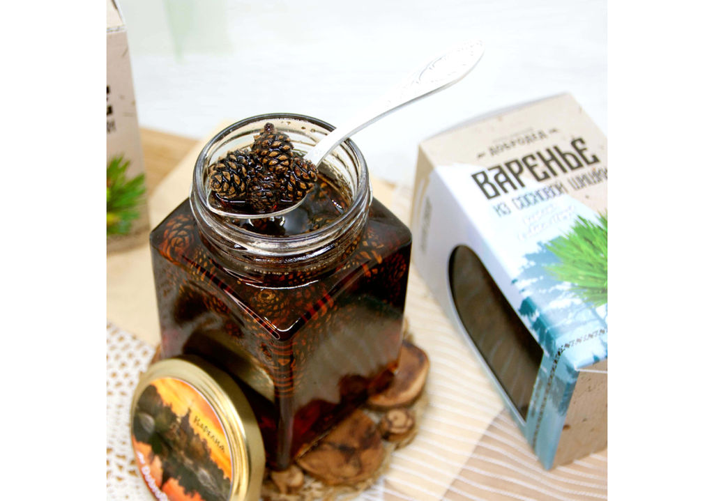 Варенье из Сосновых шишек баночка 300 г в коробочке с магнитиком