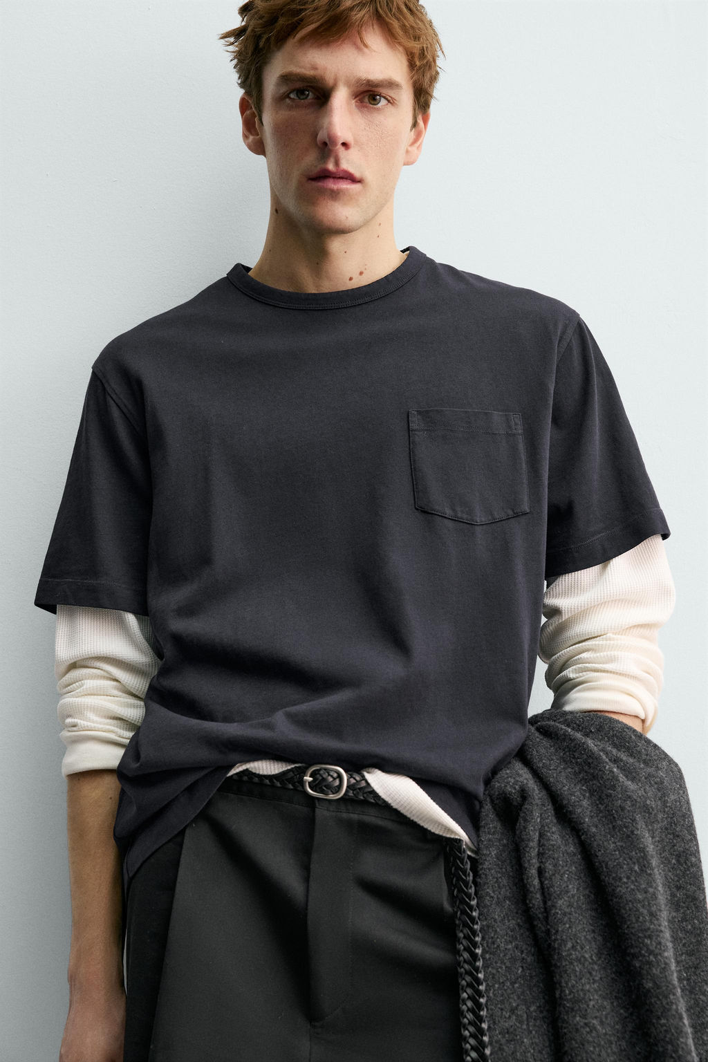CAMISETA BOLSILLO AARON LEVINE X ZARA / Marino  фото 5