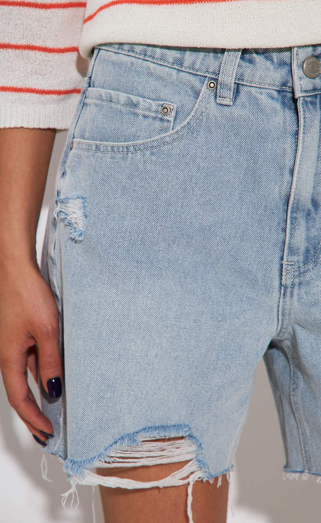 Шорты джинс F512-0909 l.blue