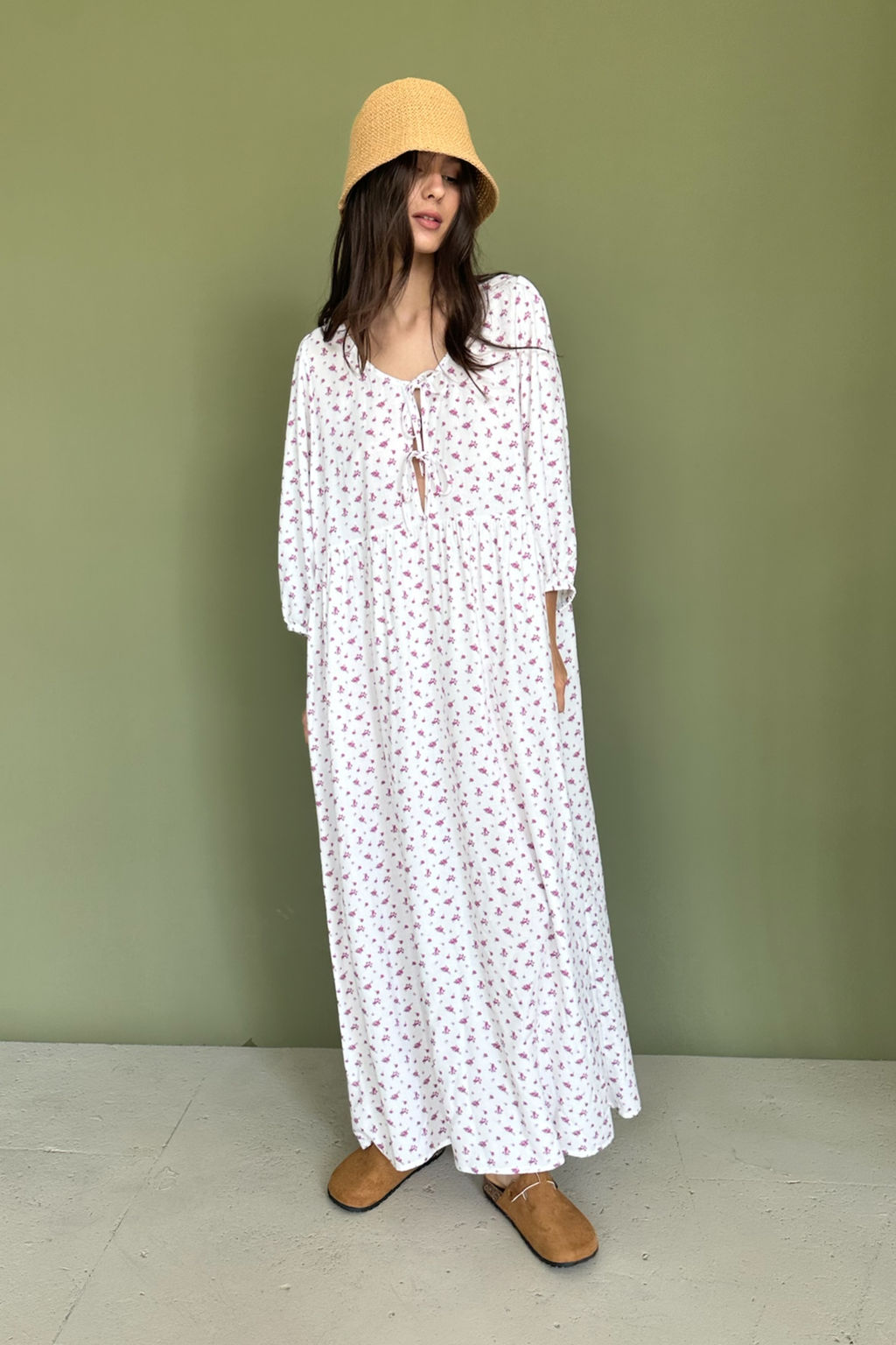 Платье женское MOON085/03/Белый, розовый - M&G all natural фото 2