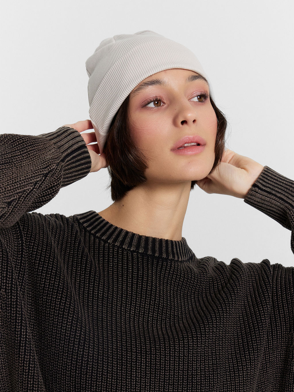 Шапка бини кремовая - Mark formelle фото 3