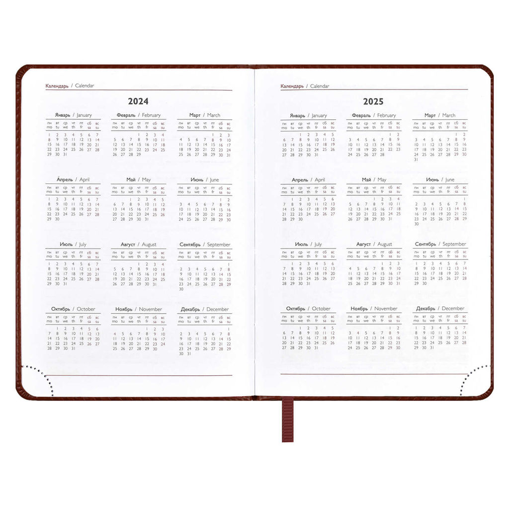 Ежедневник датированный 2024 ESCALADA, А6+, 176 л., арт. 63787/ 20 САРИФ КОРИЧНЕВЫЙ  фото 6