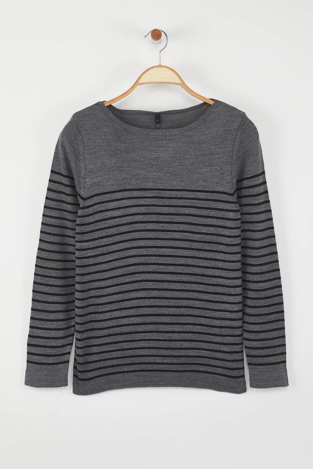 Antrasit Basic Cizgili Triko Kazak TWOAW23KZ01846 - Trendyolmilla фото 5