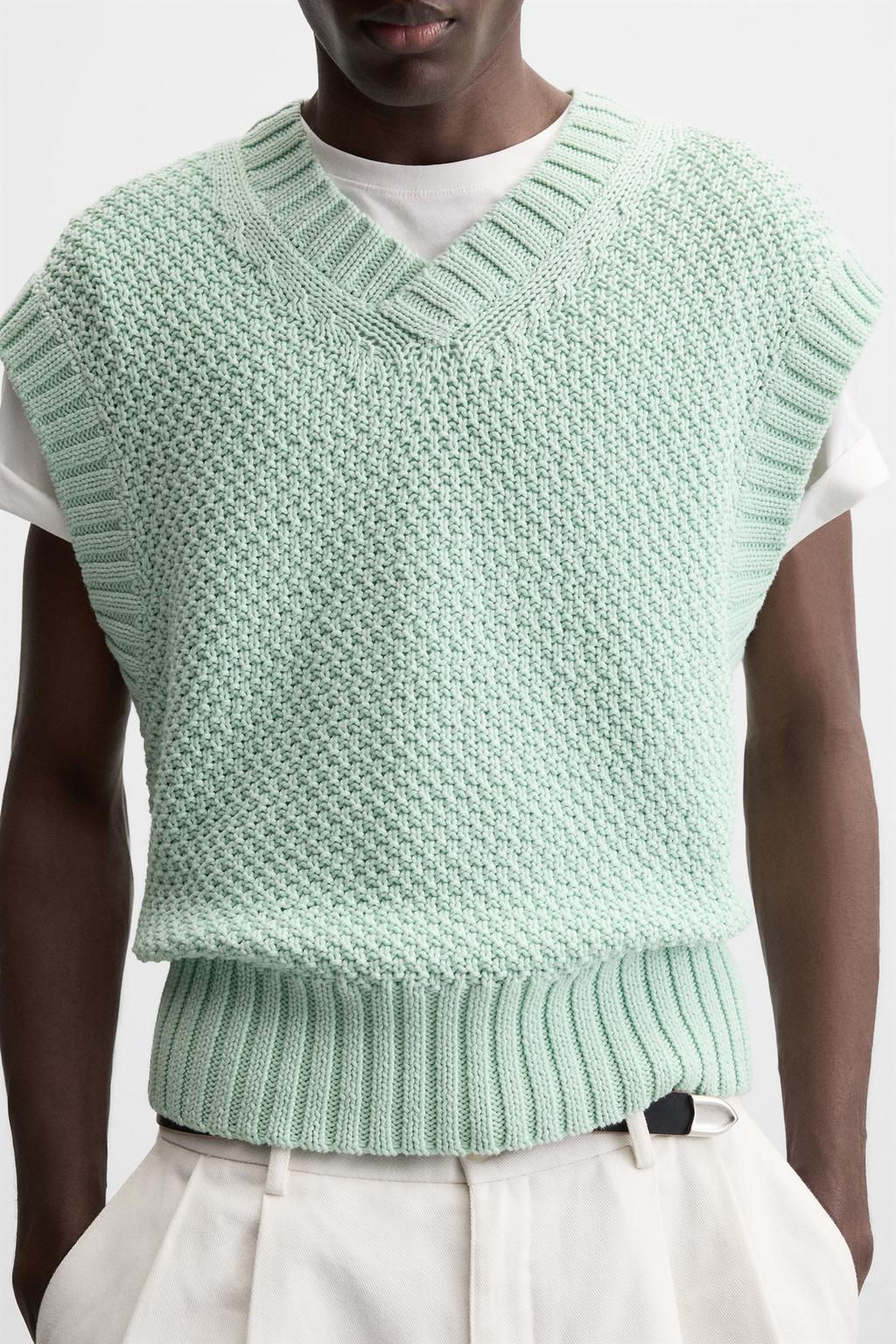 TEXTURED KNIT VEST - Zara фото 7