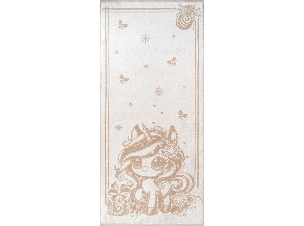 Полотенце махровое 6с102.511ж2 Аниме-единорог (лен3) 67х150см