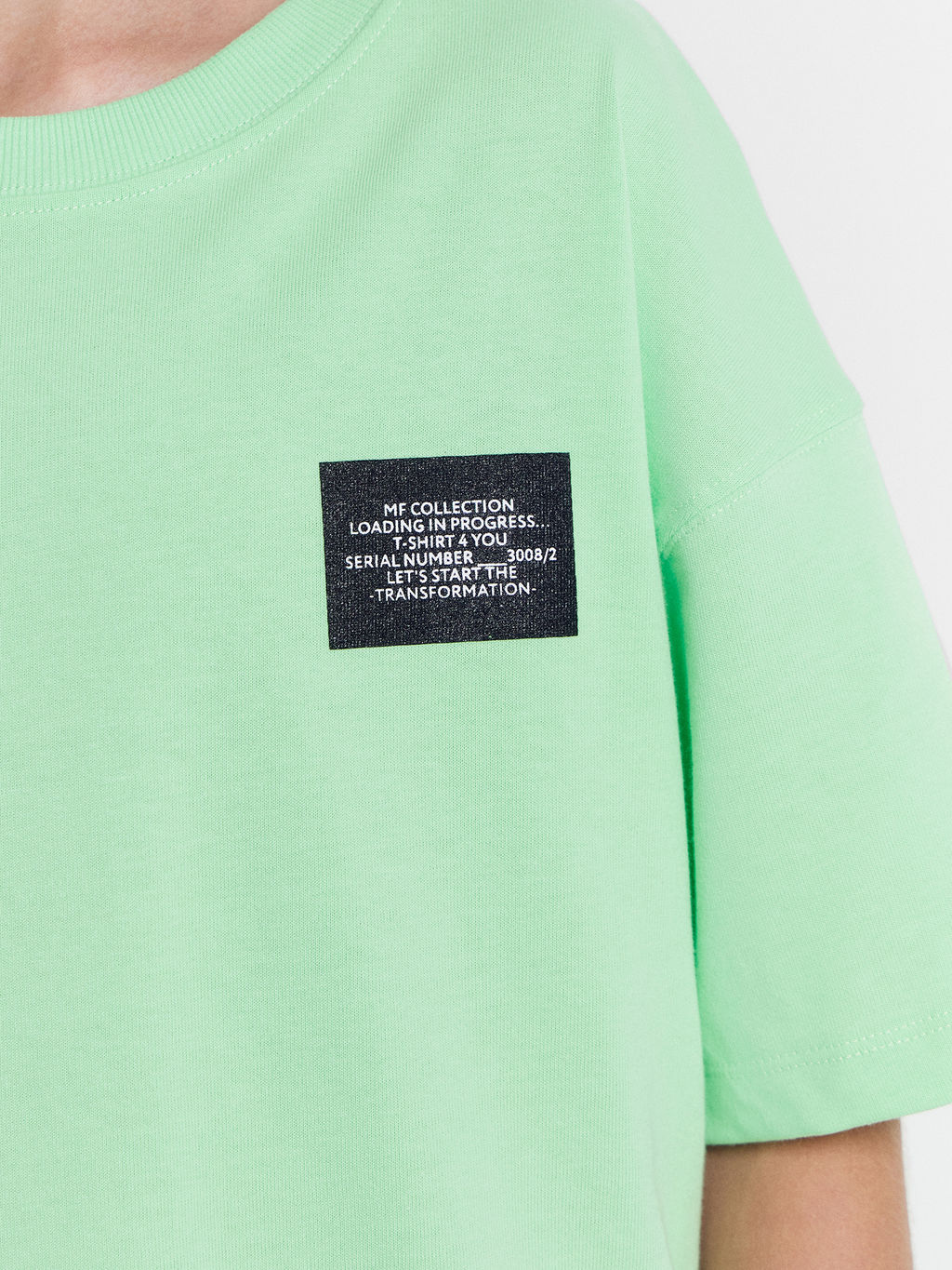 Комплект для мальчиков (футболка, шорты) светло-зеленый с печатью - Mark formelle фото 4