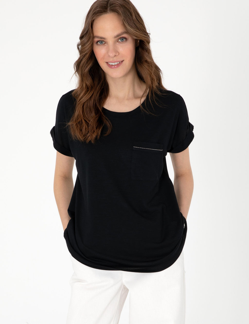 Siyah Regular Fit Ti__rt - Pierre cardin фото 3