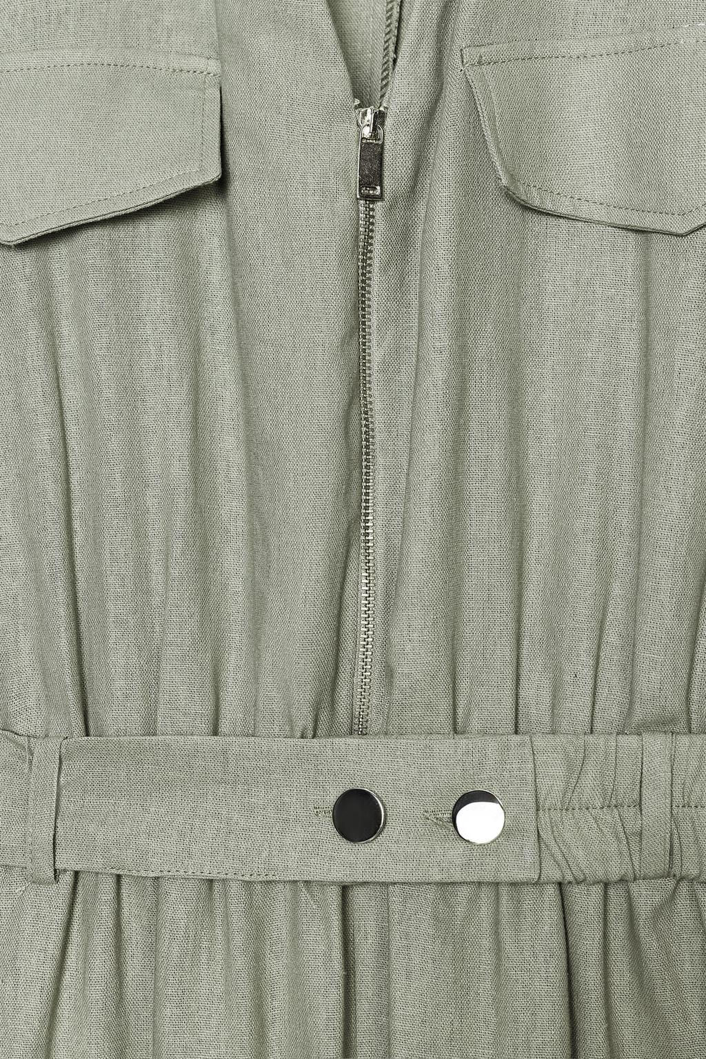 LINEN BLEND BELTED JUMPSUIT - Zara фото 7
