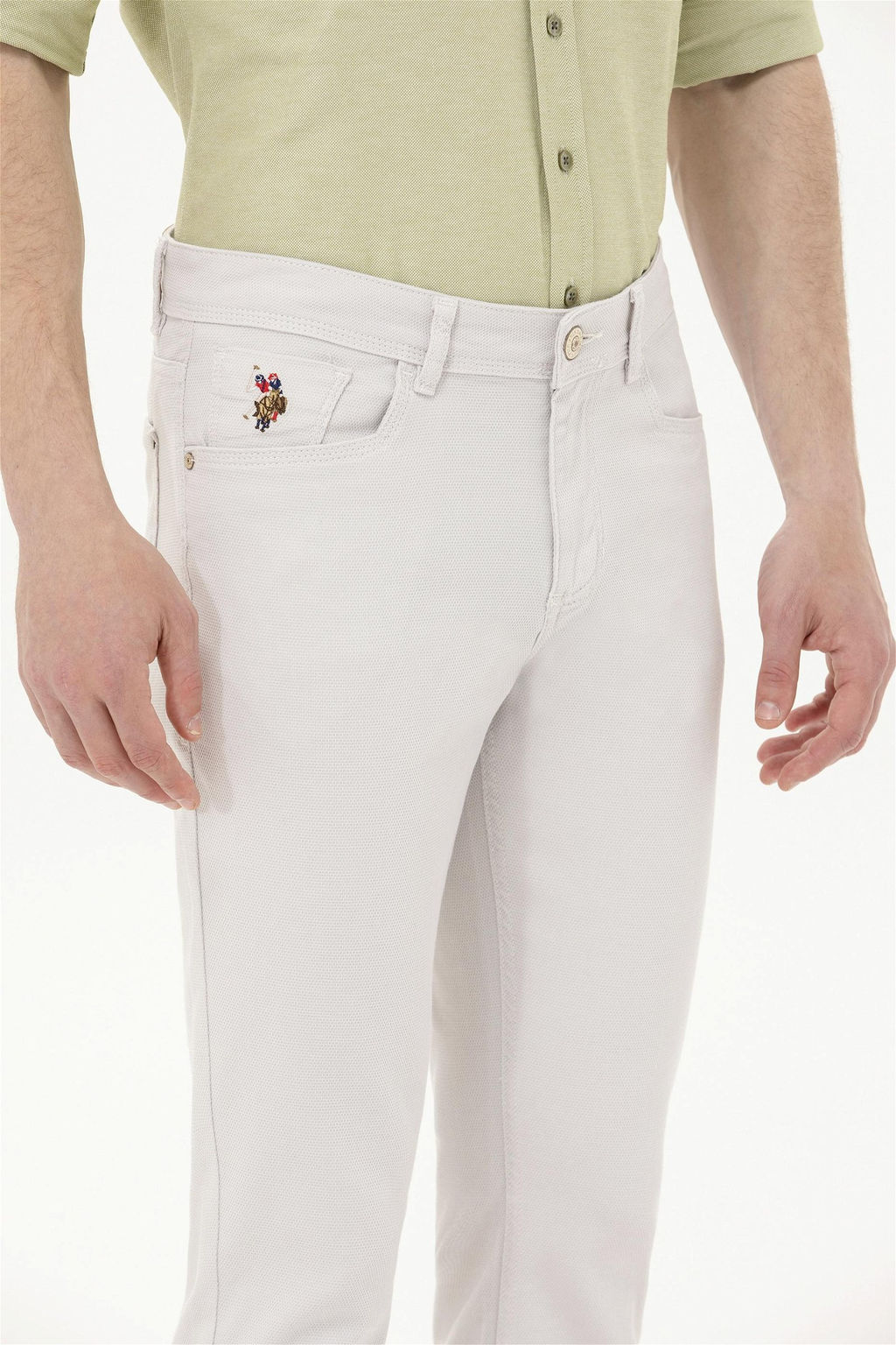 U. S. Polo Assn / Мужские светло-серые брюки из плотной ткани/чиносы - U.s. polo assn фото 12