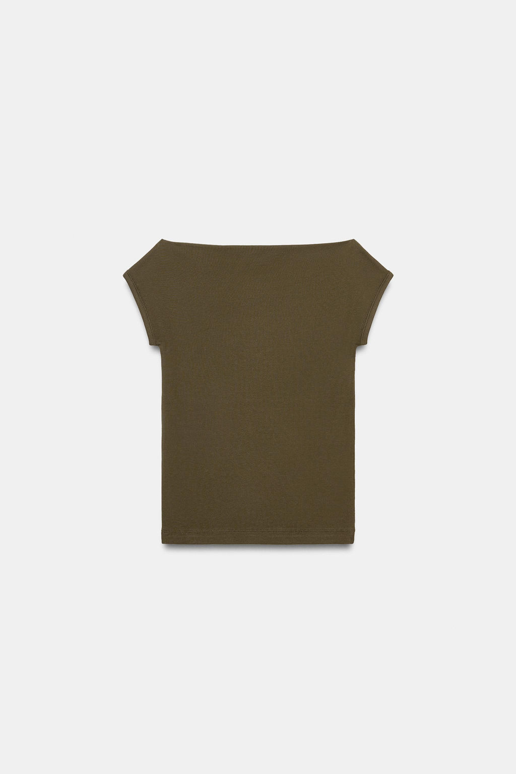 CAMISETA CUELLO BARCO / Khaki