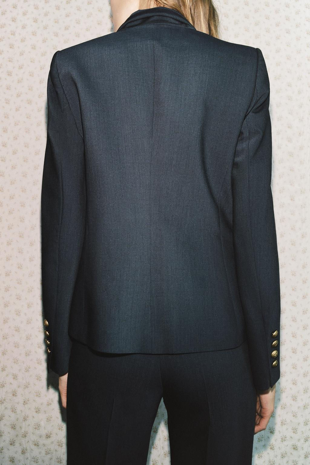 ZW COLLECTION BUTTON-UP WOOL BLAZER - Zara фото 6