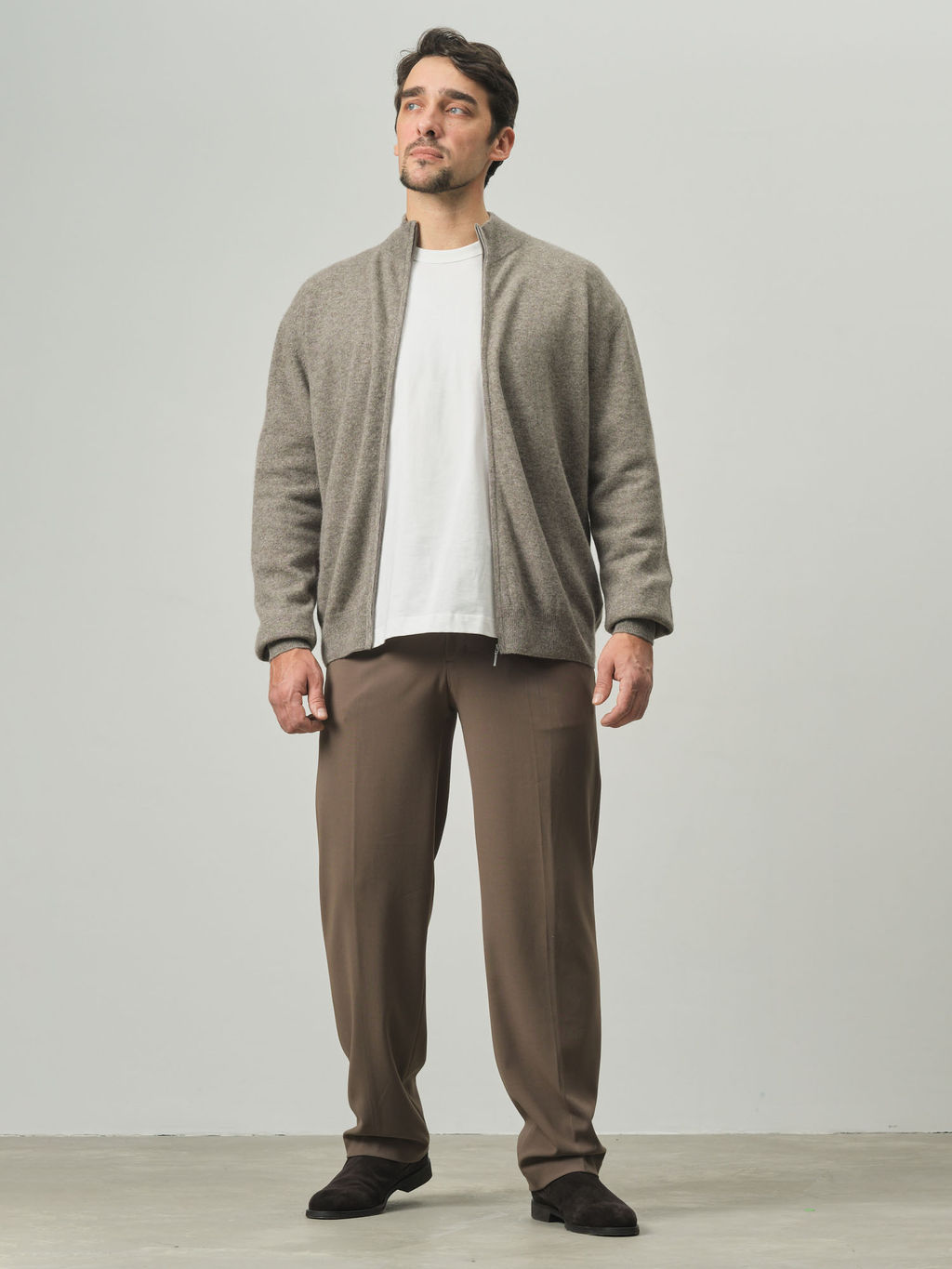 Джемпер мужской из пуха яка 4003 серый