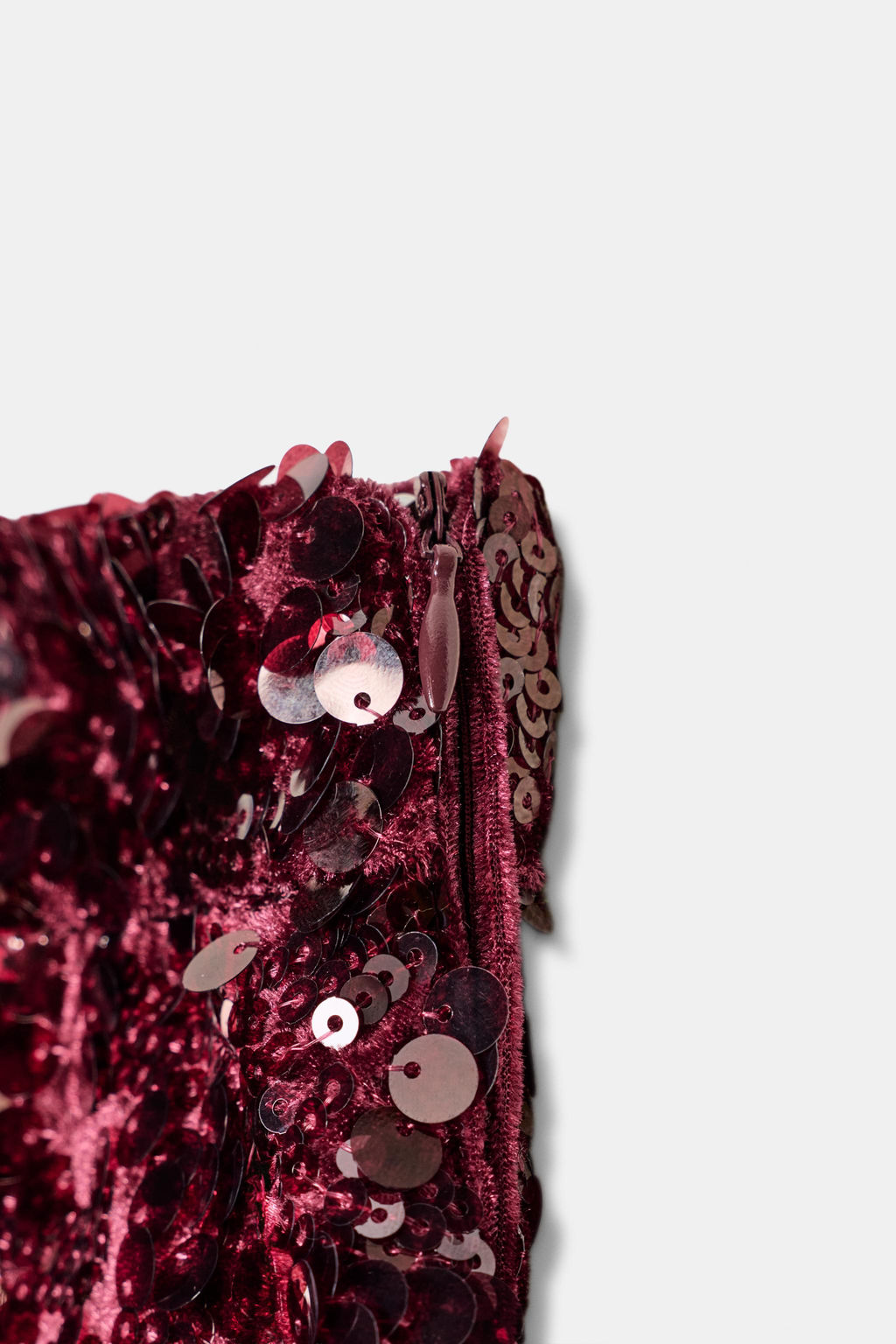 SEQUINNED BARREL TROUSERS