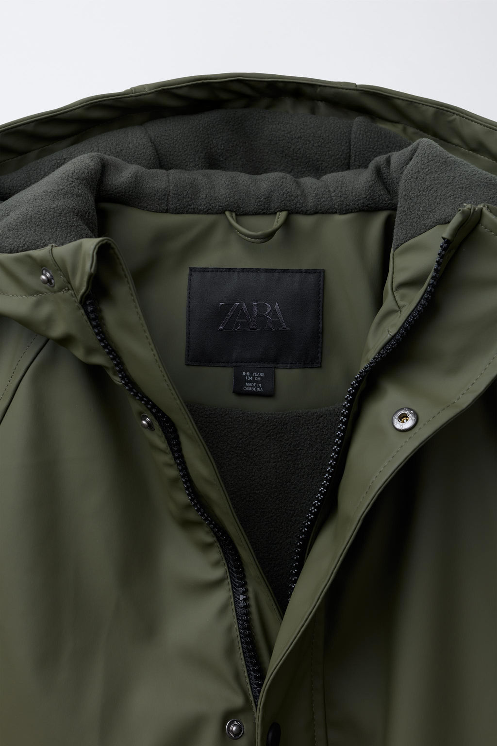 WATER-REPELLENT RUBBERISED PARKA - Zara фото 7