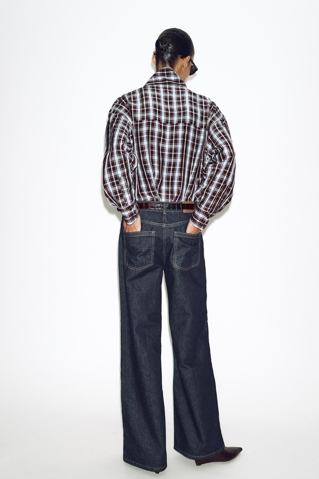 Z1975 WIDE-LEG BELTED JEANS - Zara фото 6