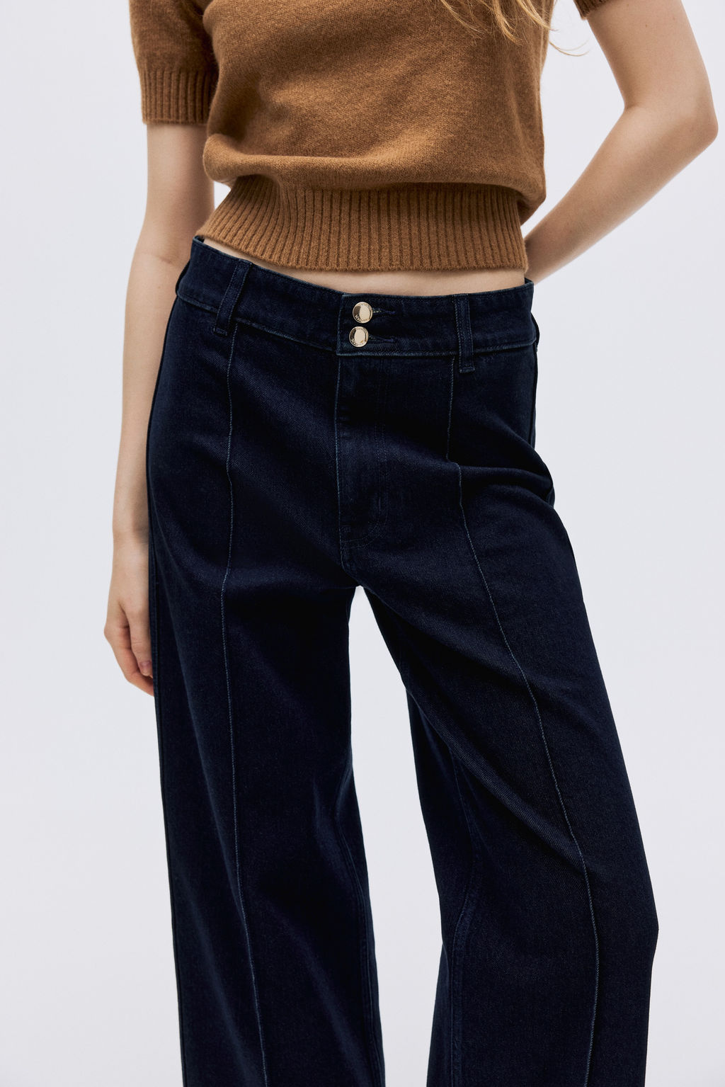 Wide High Ankle Jeans - H&m фото 7