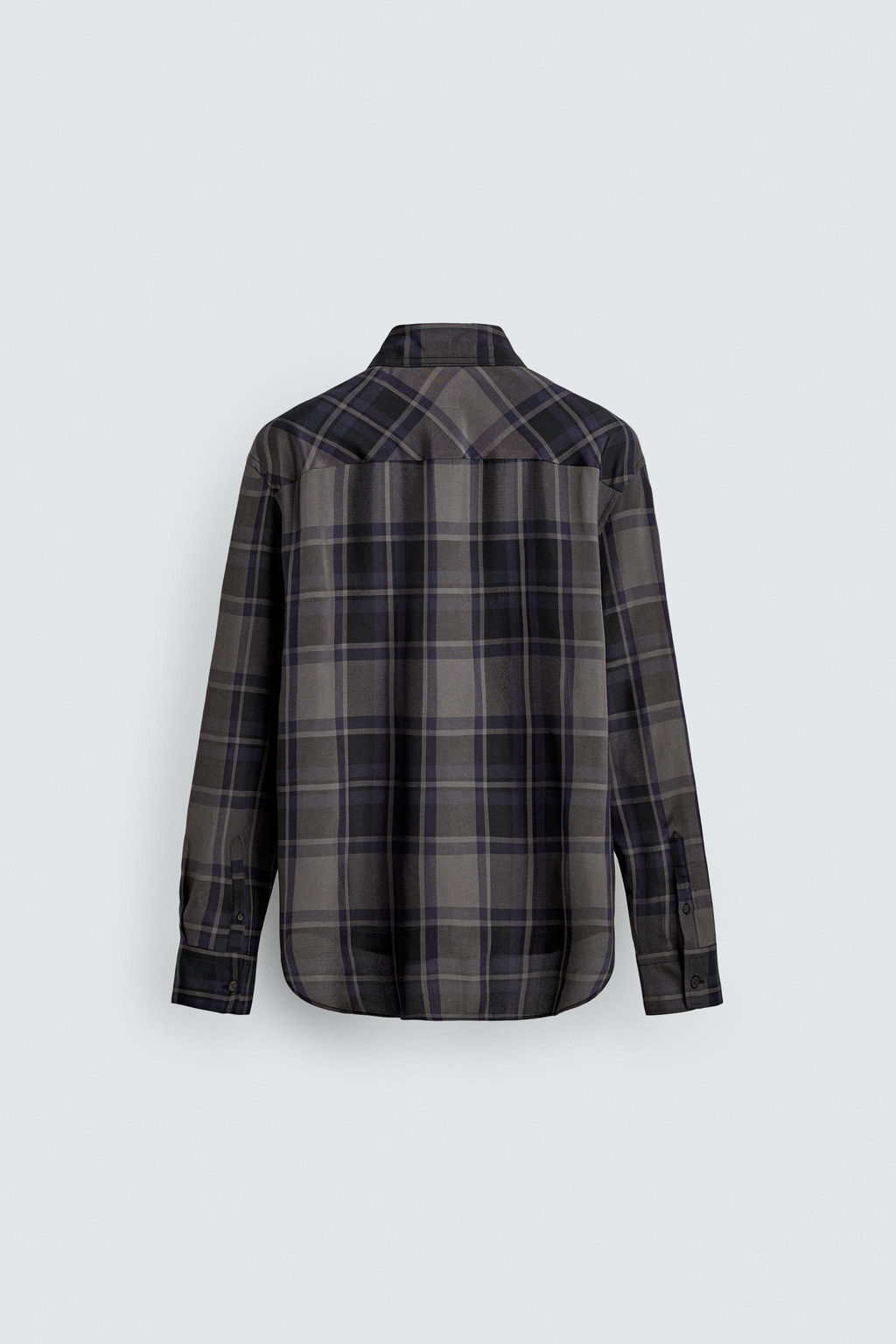 CAMISA FLUIDA CUADROS / Azul - Zara фото 8