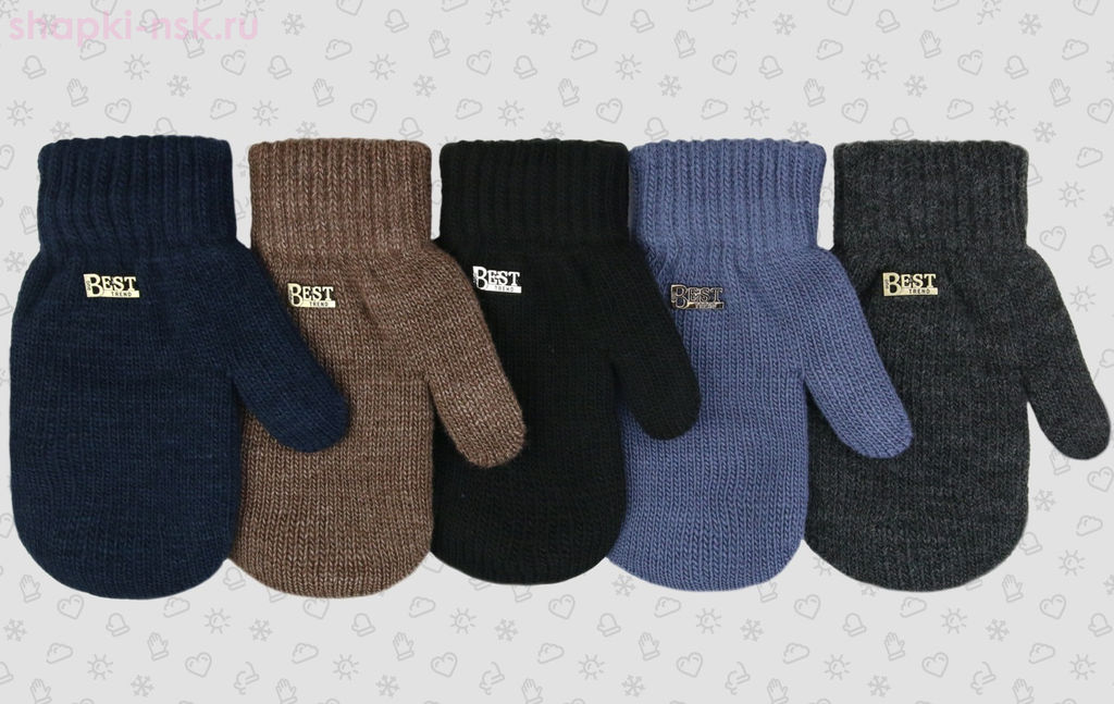 930-TM шерсть (р-р 16/9-10 лет) Варежки