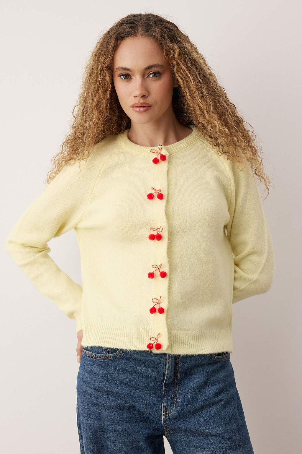 Lacivert Bisiklet Yaka Kiraz Aksesuar Detayl? Triko H?rka TWOAW26HI00141 - Trendyolmilla фото 5