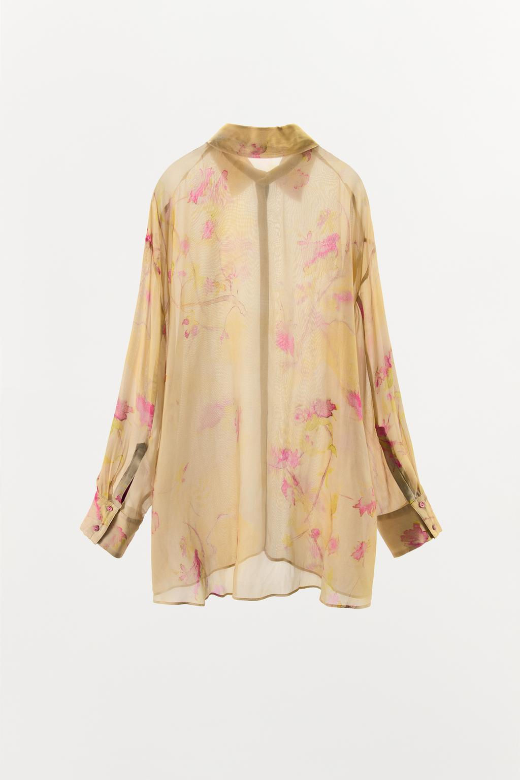 FLOWING PRINTED SHIRT - Zara фото 3