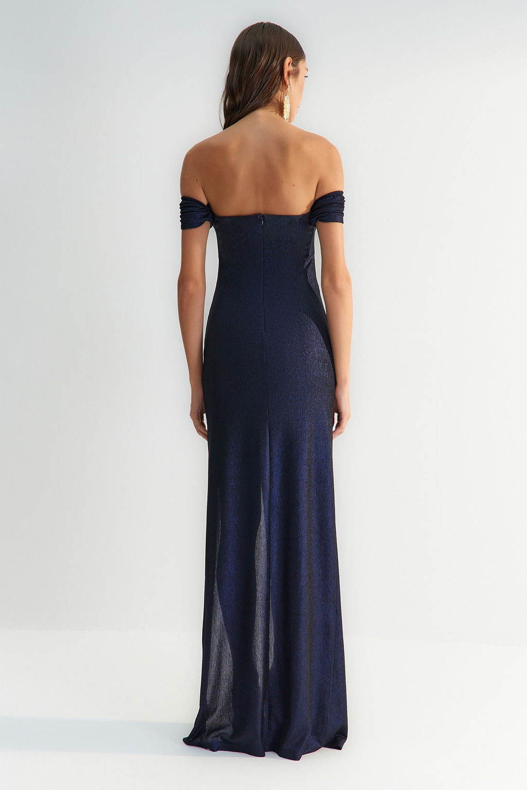 TRENDYOLMILLA X Zeynep Tosun Lacivert Gunes Aksesuar Detayl? Abiye & Mezuniyet Elbisesi TCLSS23AE00002 фото 5