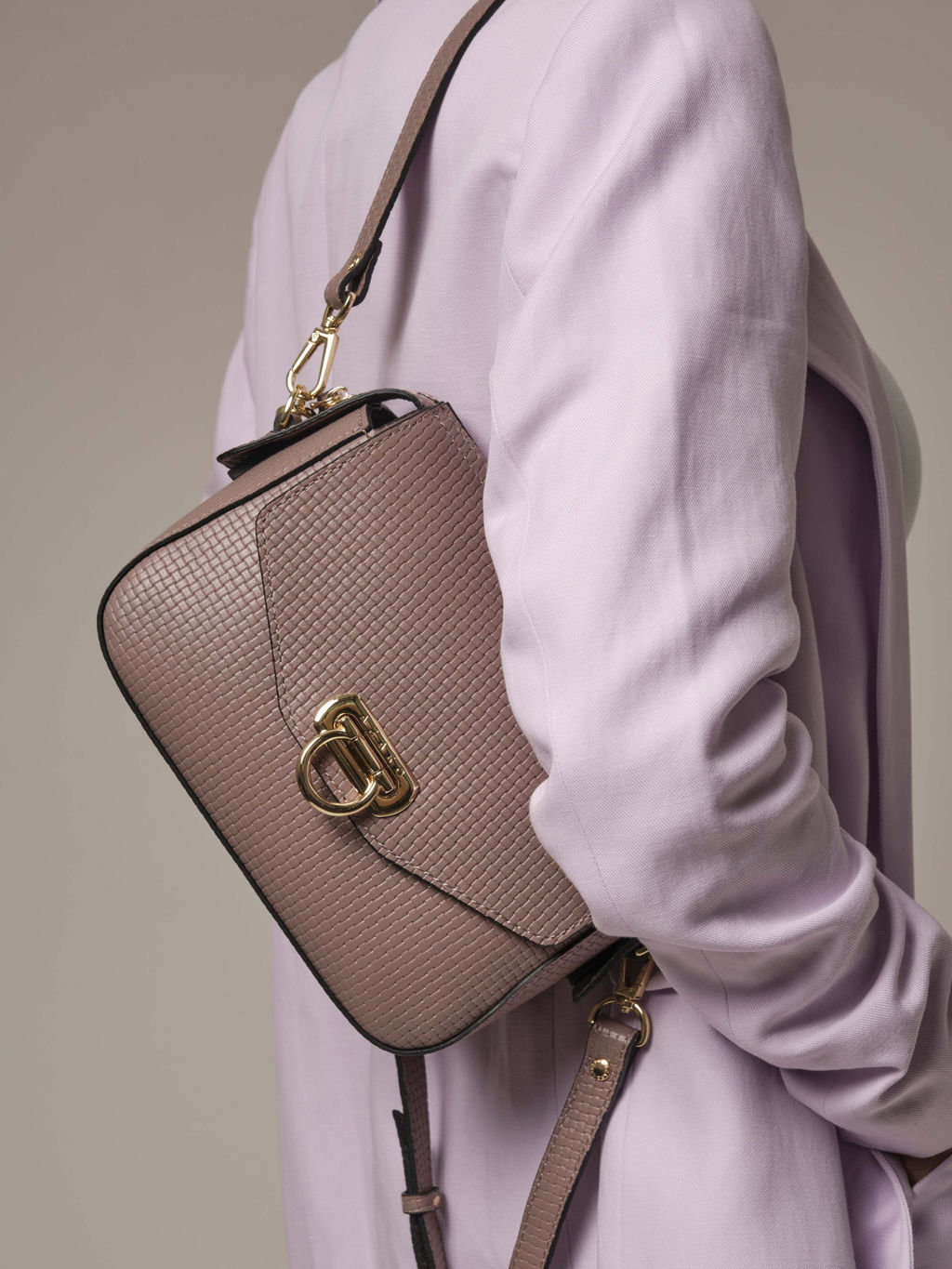 Женская сумка кросс-боди Azaro 3684 розово-серый